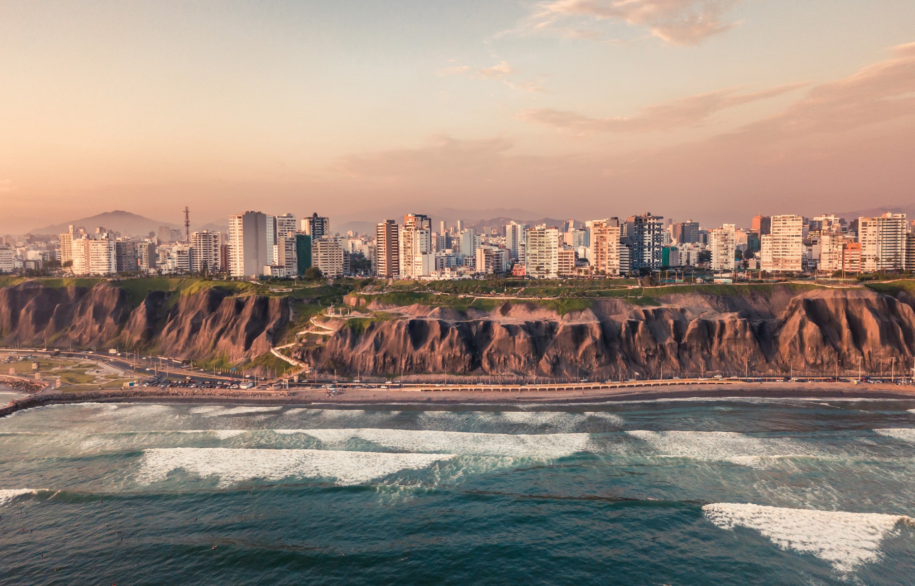 Costa de Lima al atardecer