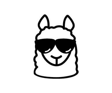Llama con lentes de sol